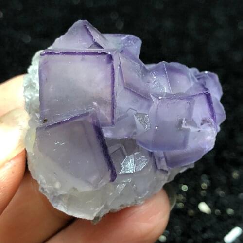 39.6gNatural rare purple fluorite cluster mineral teaching specimen CRYSTAL HEALING CRYSTAL QUARTZ GEM home decoration