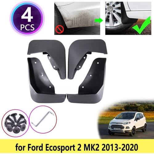 4 PCS for Ford Ecosport 2 MK2 2013 2014 2015 2016 2017 2018 2019 2020 Mudguards Mudflaps Fender Guards Splash Flaps Accessories