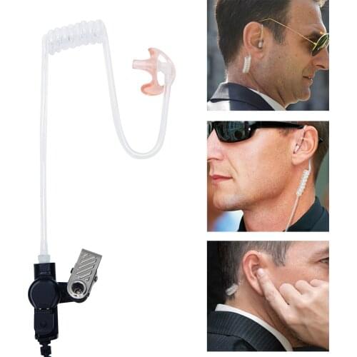 ABBREE 1 Pin Air Acoustic Tube Walkie Talkie Earpiece Earbud 3.5mm Connector Replacement Clear Headset for all Two-Way Radios