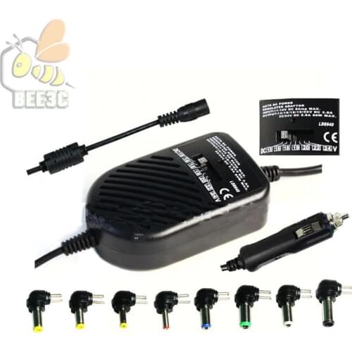 AUTO Gift Brand New 80W Universal Car Charger Auto DC Power Adapter Supply For Notebook Laptop PC JAN12 with 8 plug N 8 in 1 10