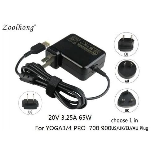 High Quality 20V 3.25A 65W laptop AC power adapter for Lenovo YOGA 4 PRO 700 900 Yoga3 Yoga700 Yoga900 US/UK/AU/EU plug