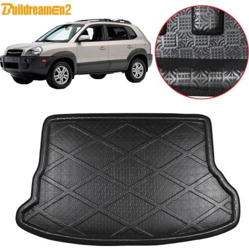 Buildreamen2 Car Trunk Mat Tray Boot Liner Tail Luggage Floor Cargo Carpet Mud For Hyundai Tucson 2004 2005 2006 2007 2008 2009