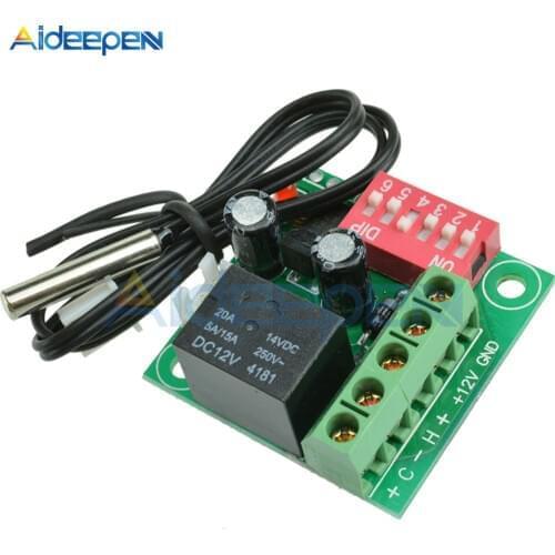 Digital Temperature Control Switch Thermostat Adjustable Thermostat Temperature Switch DC 12V Cooling Controller W1701