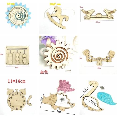 DIY Montessori Busy Board Toys Lock Mobile Children Wood Chips Skill Training Parent-Child Game Puzzle Intelligence Development