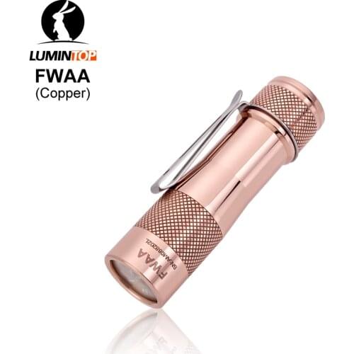Lumintop FWAA copper 14500 flashlight powerful 1200 Lumens with Anduril UI tail switch portable pocket flashlight
