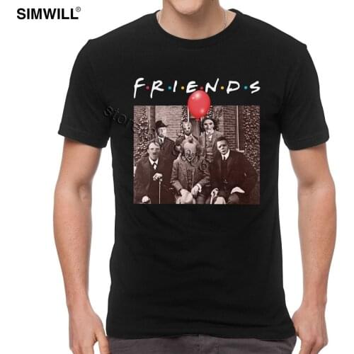 Myers Jason Friends T-shirt Men Horror Movie Creepy Halloween It Pennywise T Shirt Stephen King TV Characters Tee Cotton Tshirt