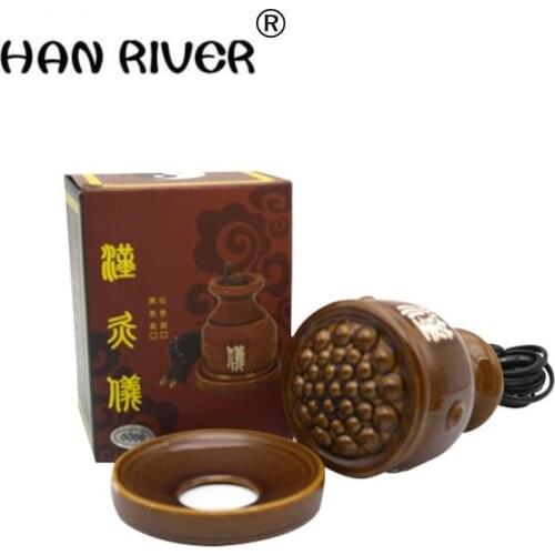 Ceramic pot meridian health beauty warm moxibustion electric magnetic therapy moxibustion khan scrapping with hot compress