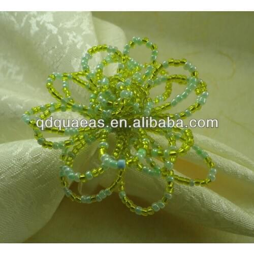 Napkin rings glass beades, wholesale napkin holder