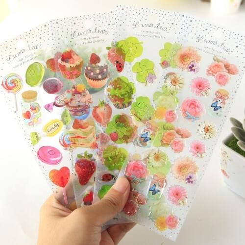 20set/1lot Stationery Stickers Cartoon Bronzing crystal Diary Planner Decorative Mobile Stickers Scrapbooking DIY Craft Stickers