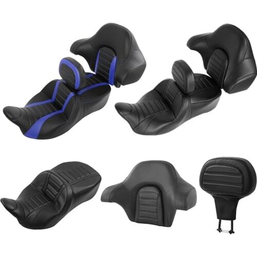 Motorcycle Driver Passenger Seat Rider Backrest Pad For Harley Touring Road King Street Glide Road Glide 2014-2020