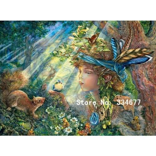 Forest Nature boy Embroidery Needlework Crafts14CT Counted Unprinted Aida DIY Cross Stitch Kits Handmade Arts Wall Decor