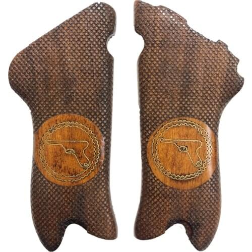 Luger P08 Compatible Roller Parabellum Special Series Luger Processing Laser Cut Wooden Grip Mod4