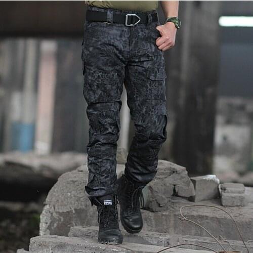 Mens Tactical Pants Military Cargo Special Forces Outdoor Working Trousers Army Hunter SWAT Combat Trousers Long Pants