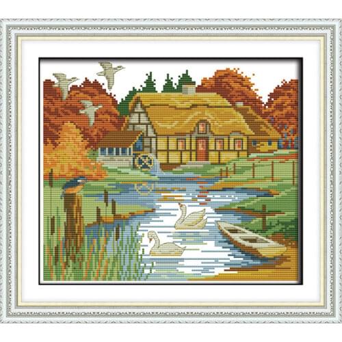 Watercolor fish cross stitch kit animal18ct 14ct 11ct count print stitching embroidery DIY handmade needlework plus