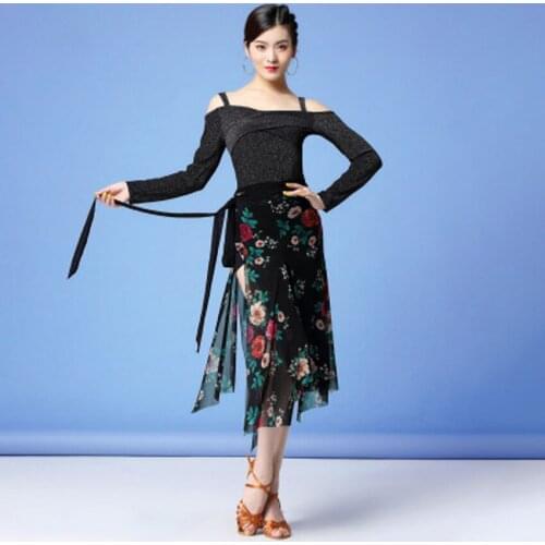 New Latin dance skirt female adult high-end professional Latin dance practice clothes dance costume suit