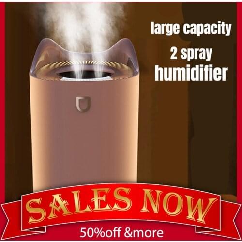New Air Humidifier USB Large Capacity Oil Aroma Diffuser Cute Rechargeable Office Desktop Home Silent Long Duration