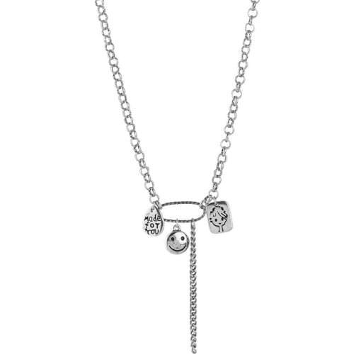 New Arrival 925 Sterling Silver Customized Smile Face Little Boy Ladies Pendant Necklace Jewelry Women Chain Gift Drop Shipping