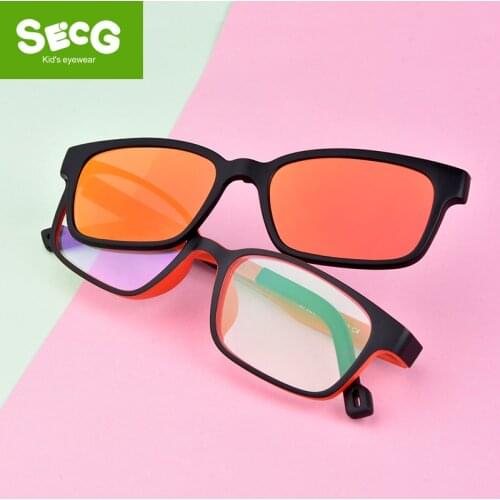In 2021, SecGs new childrens blue light proof glasses are equipped with magnet clip and color plate