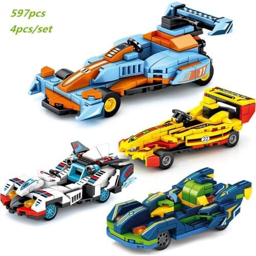 NEW Technic Famous Racing Car Speed Champions Building Blocks Kit Bricks Supercar Classic Model Kids Toys For Children Gifts
