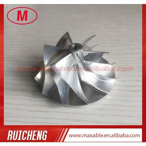 RHF5/RHF55 6+6 blades 46.30/60.00mm high performance turbocharger aluminum 2024/Billet/milling compressor wheel for VF39 VF52