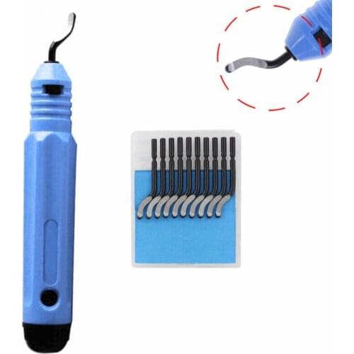 Nb1100 Burr Handle Bs1010 Cutters Hand Deburring Rough Edges Tools Replacement M2 High Speed Steel For Pipe End Deburring