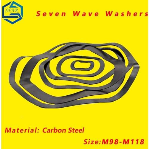 Seven Wave Crest Washer Spring Wave Washer Gasket Wave Washers Spring Washers Carbon Steel Blackening M98/M108/M118