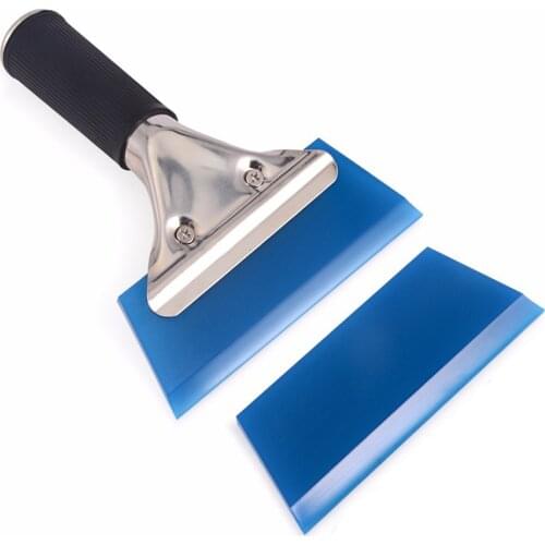 EHDIS Automotive Handled Scraper With Rubber Blade Film Wrapping Vinyl Applicator Tool Sticker Remover Window Tint Snow Squeegee