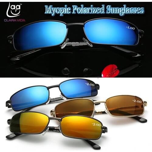 2019 Polarized Sunglasses Colorful Polarized Myopic Sunglasses Sun Glasses Custom Made Myopia Minus Prescription Lens -1 To -6