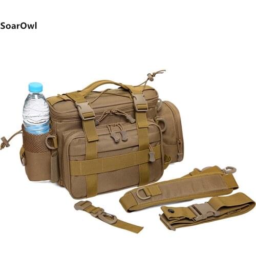 Fishing Handbag Large Capacity Fishing Gear Bag Tactical Bag Multifunctional Waterproof Hiking Camping Outdoor Riding Bag