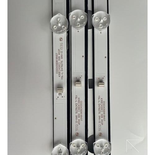 3PCS LED Backlight strip for kon ka KKTV K43 CC02430D818V07 430E(430C)3X8 4S2P screen 500YT