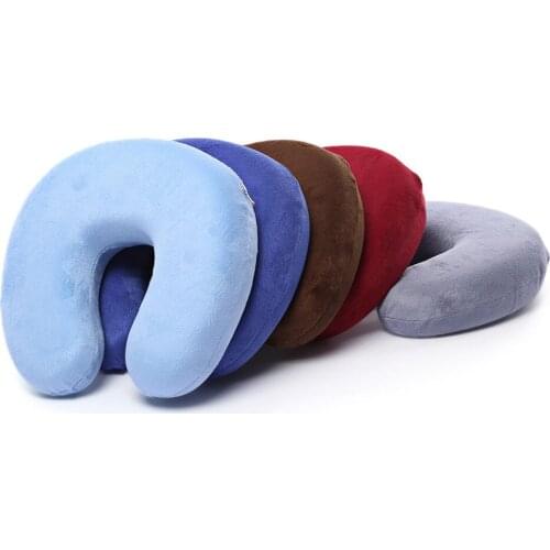 U Shaped Slow Rebound Pillow Neck Memory Foam Pillow Travel Pillow For Office Flight Traveling Health Care Headrest