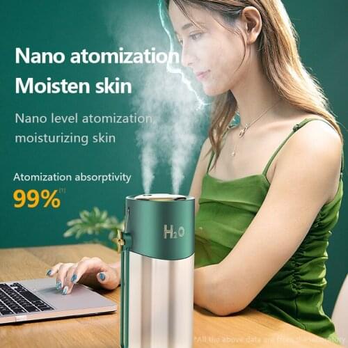 Humidifier usb rechargeable household mini small air purifier car humidifier with night light battery portable