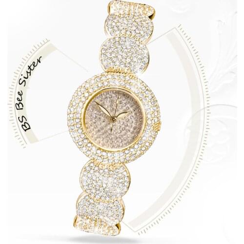 Full Diamond Watches Women 2020 Desiger Luxury Brand Ladies Wrist Watches Gold Female Clock Crystal Women Wristwatch Reloj Mujer