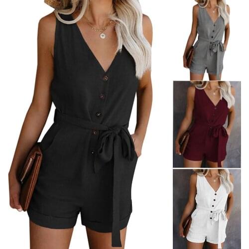 2020 Summer Womens Bodysuit Casual Elegant Bodysuit Monochrome Short Bodysuit Off Shoulder V-neck Waistband jumpsuits
