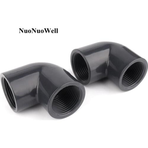 1pc Both Side 1/2"~1 1/4" Female Thread Hi-Quality UPVC Elbow Connector Garden Water Pipe Connectors Aquarium Tank Tube Joints