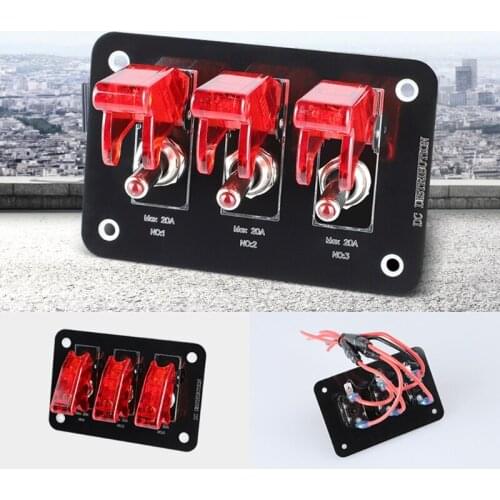 1Piece 12-24V Switch Panel with 20A Fuse Short Circuit Protection Power Panel