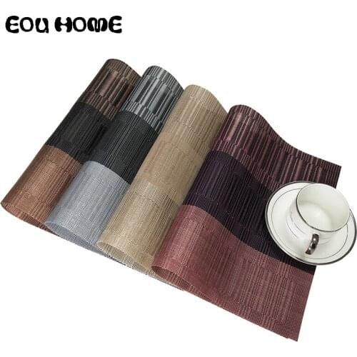 2/4/6pieces Set Table Mats Pads Insulation Mat Waterproof Coaster Tablecloth Pad Kitchen Table Mats PVC Dining Disc Bowl Pad