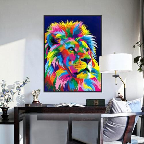 Watercolor Lion Pop Art Posters And Prints Abstract Animals Canvas Art Wall Paintings Cuadros Pictures For Living Room Decor