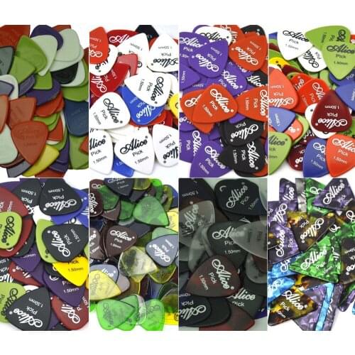 Alice 100pcs Heavy 1.5mm Guitar Picks Plectrums Assorted Colors For Electric Guitar Bass