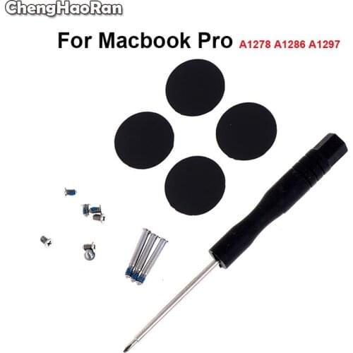ChengHaoRan For Macbook Pro A1278 A1286 A1297 Rubber Feet Bottom Case Cover With Foot Screws set Phillips Screwdriver