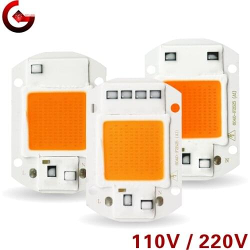 Full Spectrum Led Grow Chip 10W 20W 30W 50W 110V 220V cob grow light chip 380nm-840nm for Indoor Plant Seedling Grow and Flower