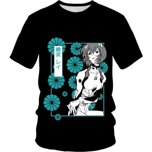 Summer Fashion New Mens T-shirt Anime Cartoon Flower Girl 3D Printing Casual Loose Breathable Trendy Top