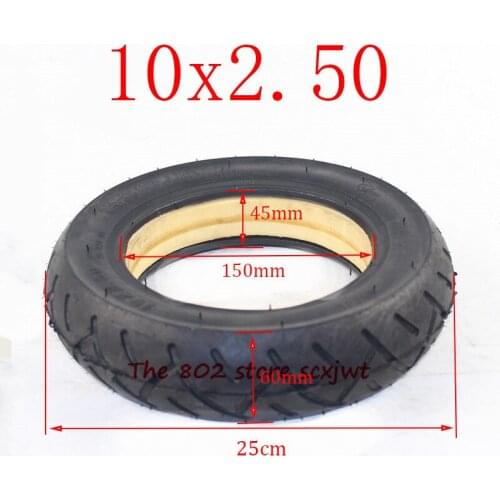 Good Quality 10x2.50 filled Tire 10*2.50 solid tyre for Folding Electric Scooter 10-inch E-Scooter Pocket Bike Razor