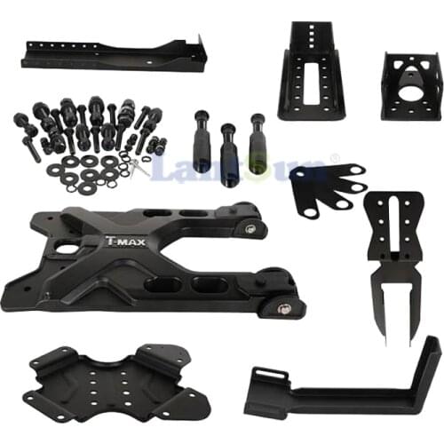 J275 HID Hinged Carrier & Adjustable Spare Tire Mounting Kit for Jeep Wrangler JK 2007-2017 LANTSUN