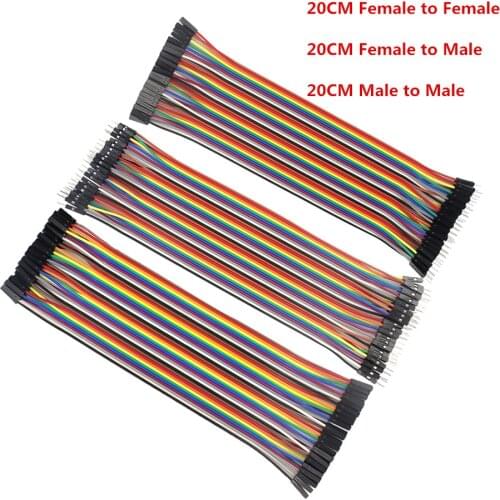 Dupont line 120pcs 20cm Male to Male + Male to Female and Female to Female duont jumper wire cable for Arduino DIY Kit