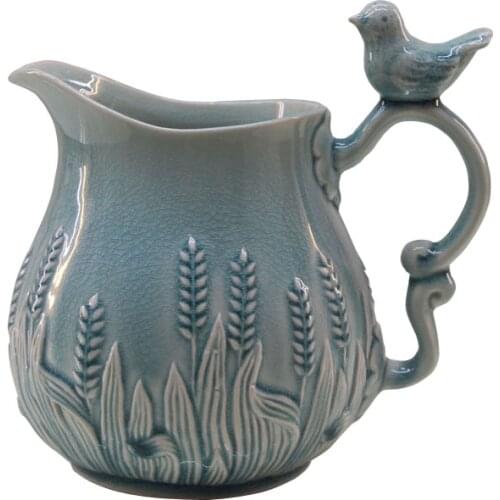 European style ceramic single ear vase American garden country creative bird adornment vase table coffee table display