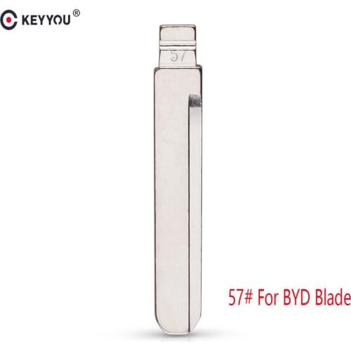 KEYYOU 10pcs/lot 57# Replacement Flip Remote Key Blade Car Key blank For BYD F3 Remote Key (Left Slot)