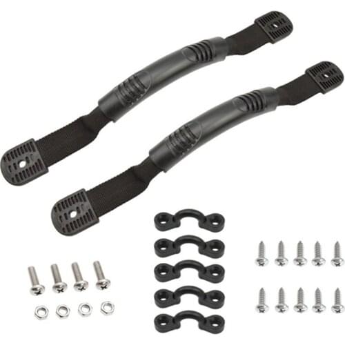 2PC Set Kayak Carry Handle Durable Rubber Kayak Moulded Webbing Handles Replacement Accessories for Kayak Canoe Luggage