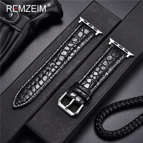 Leather Watch Band for Apple Watch Band Series 6 5 4 3 2 40mm 44mm Smart Accessories Watch Strap for iWatch 38mm 42mm