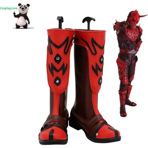 Masked Rider Kamen Rider Hibiki Red Cosplay Long Boots Leather Shoes Custom Made for Unisex CosplayLove